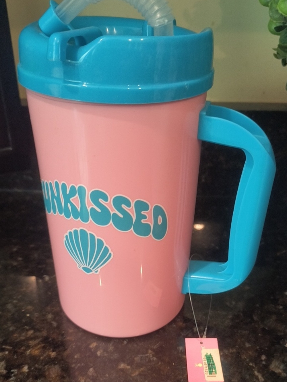 Simply Southern Pink Tag with Teal Pineapple Logo